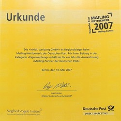 2007-dp-partner-min.jpg - d:2007: Auszeichung als Mailingpartner der Deutschen Post - sd: